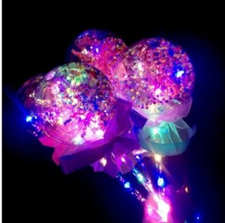 Pałeczka LED z łańcuchem i kuleczkami 37cm 10383