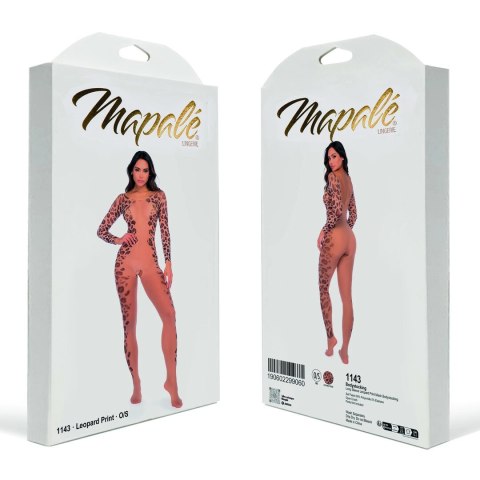 Mapele Long Sleeve Bodystocking Leopard Mesh Jednorożna