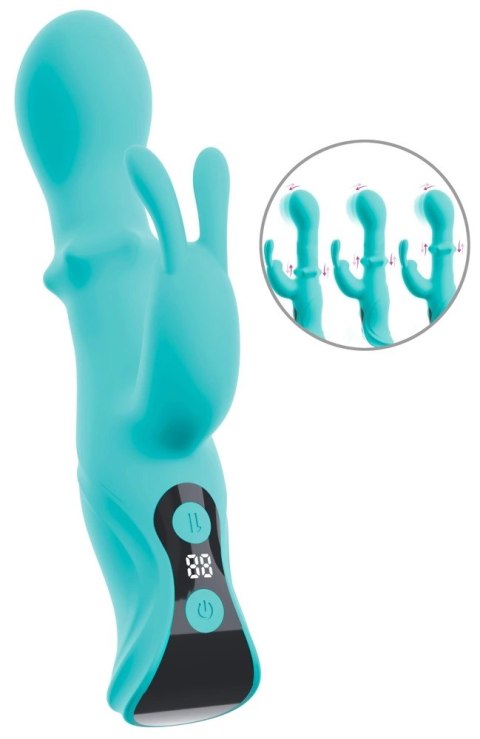 Beau coeur Oriven Rabbit Vibra - silikonowy model z systemem Slide Ring, 17,8 cm