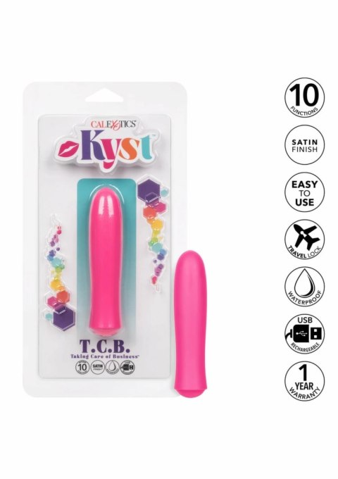 CalExotics Kyst T.C.B. Vibrator mini masażer 10 trybow, ładowalny, 10 cm