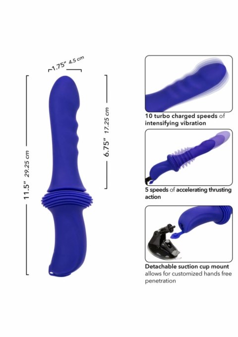 CalExotics Overdrive Ridged Thruster - maszyna intymna z pilotem, 10 trybow