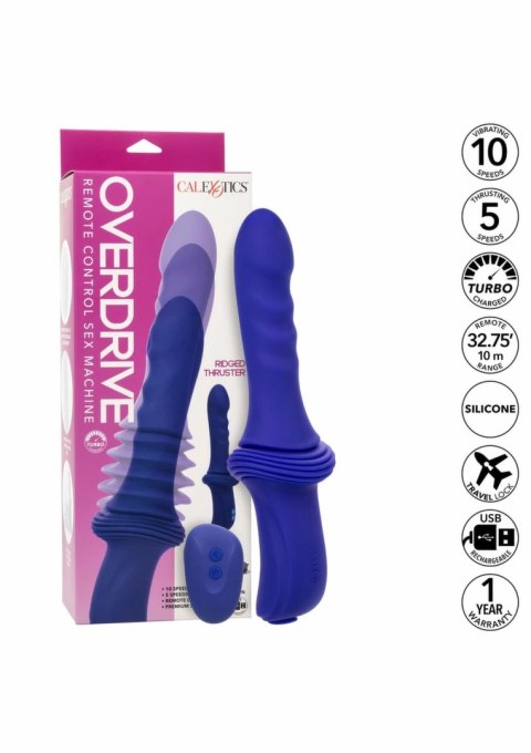 CalExotics Overdrive Ridged Thruster - maszyna intymna z pilotem, 10 trybow
