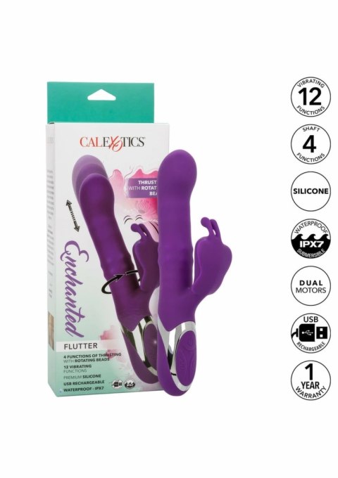 CalExotics Enchanted Flutter maszyna intymna silikonowa IPX7 12 trybow USB