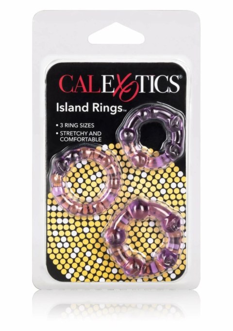 CalExotics Island Rings Zestaw 3 Pierścieni TPR z Wypustkami - S/M/L