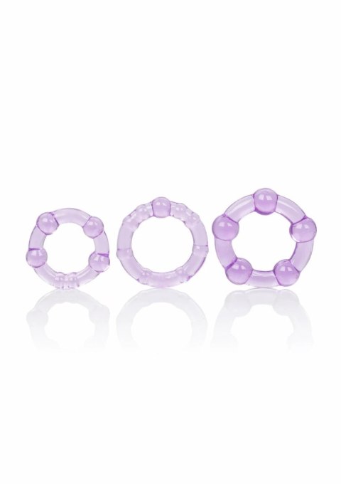 CalExotics Island Rings Zestaw 3 Pierścieni TPR z Wypustkami - S/M/L