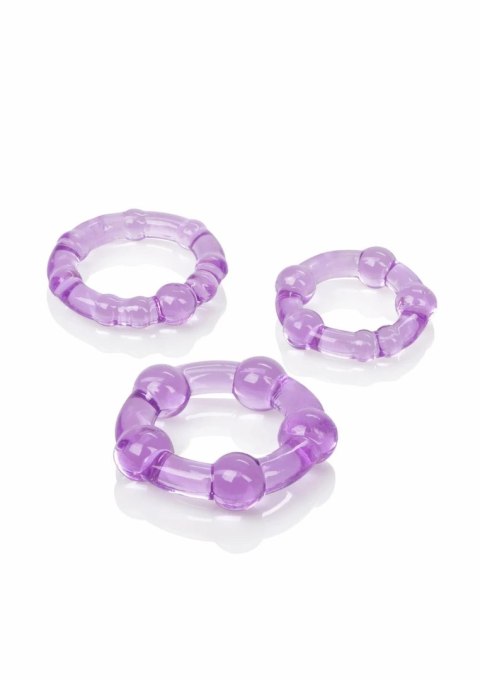 CalExotics Island Rings Zestaw 3 Pierścieni TPR z Wypustkami - S/M/L