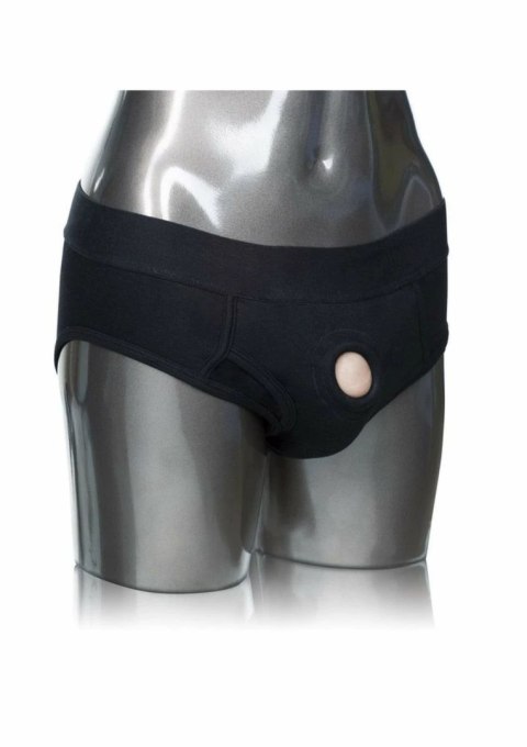 CalExotics Packer Gear Brief Harness czarne majtki z systemem mocowania L/XL