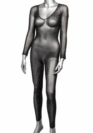 CalExotics Radiance Plus Size Bodystocking z siateczki z kryształkami 3XL