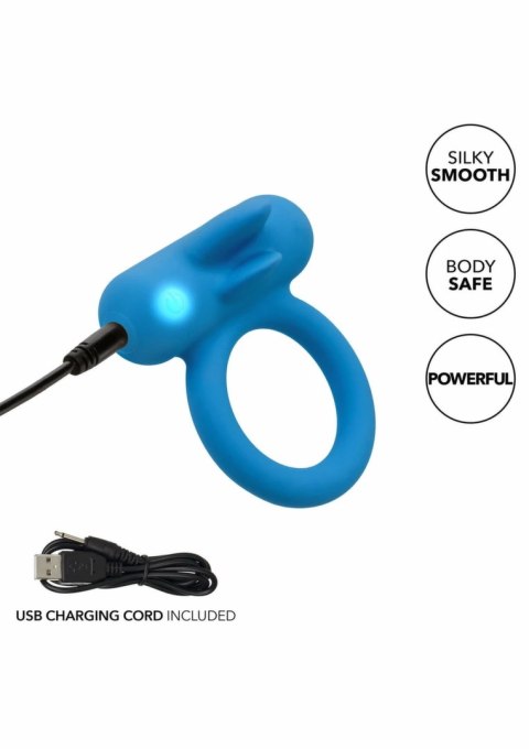 CalExotics Rechargeable Double Trouble - silikonowy pierścień wibrujący USB