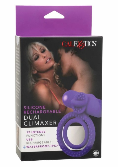 CalExotics Silicone Rechargeable Dual Climaxer - model z podwojną stymulacją, USB