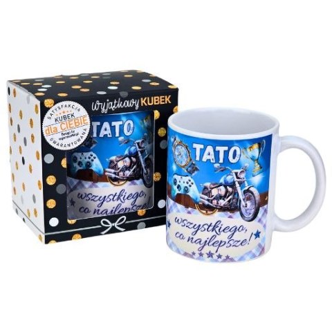 Kubek ceramiczny Tato wszystkiego co najlepsze - wzór niebieski 3309-T2A