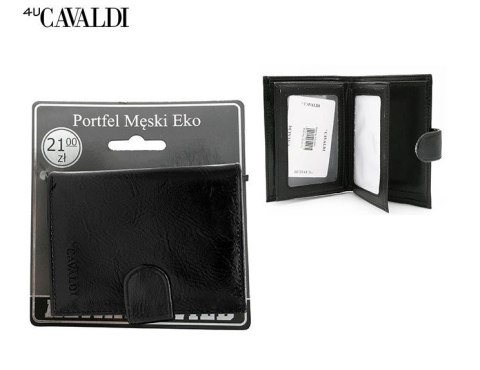 Portfel męski eko na blistrze F18-054W-BL Black