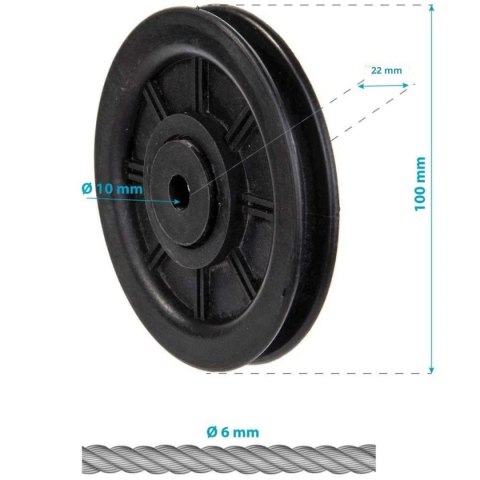 ROLKA fi 100MM NA LINKĘ DO ATLASU fi 6MM ENERO FIT