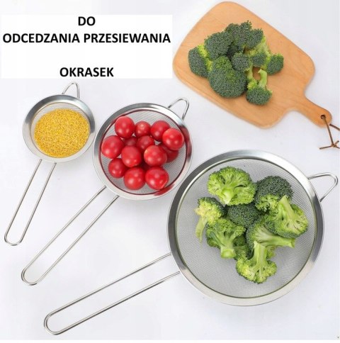 Sitko metalowe stalowe cedzak 18cm