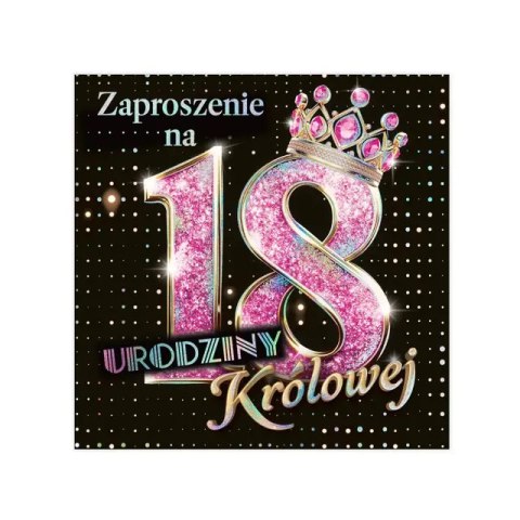 Zaproszenia 10szt. KW LUX 18 Urodziny - 11