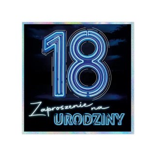 Zaproszenia 10szt. KW LUX 18 Urodziny - 17