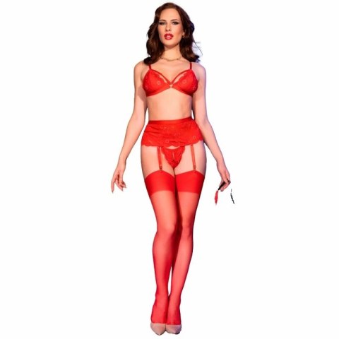 CHILIROSE CR 4895 Zestaw bielizny 5 elementow czerwony XL