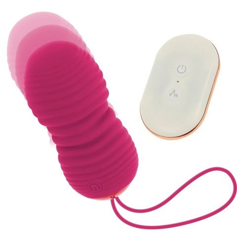 OHMAMA Pilotowane jajko 7 trybow, ruch gora-doł, rożowe, 8x3,4 cm