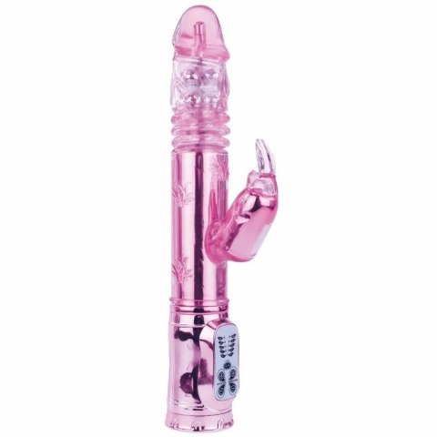 BAILE Butterfly Rotator Rożowy - wielofunkcyjny masażer 29cm USB