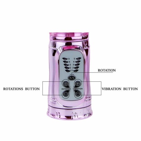 BAILE Butterfly Rotator Rożowy - wielofunkcyjny masażer 29cm USB