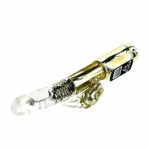 BAILE Rabbit Siberia Passion Gold - wibrator rotacyjny LED, złoty