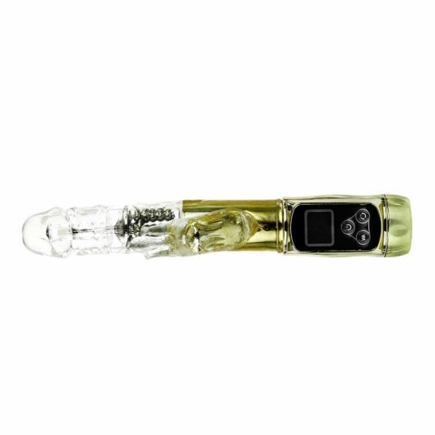 BAILE Rabbit Siberia Passion Gold - wibrator rotacyjny LED, złoty