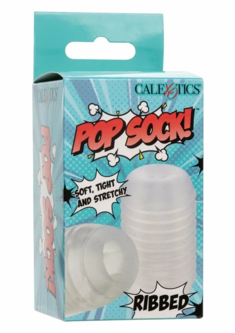 CalExotics Pop Sock Ribbed - elastyczna maszyna intymna z żebrowaną strukturą