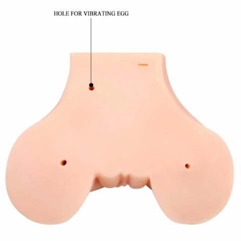 Crazy Bull Real Touch Duo - Model z wibracjami i siateczką, kolor naturalny
