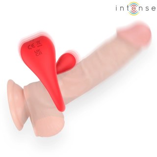 Intense Russell - Pierścień wibrujący z wypustką, czerwony, 10 trybow