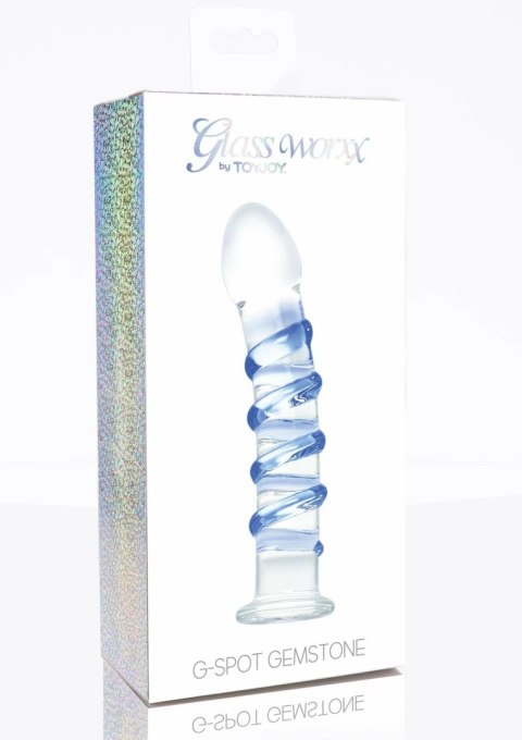 TOYJOY GLASS WORXX G-Spot Gemstone szklany model anatomiczny niebieski