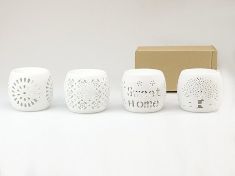 Kominek ceramiczny na tea lighty 9 x 8,5cm