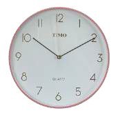 Zegar timo 25cm różowy B312
