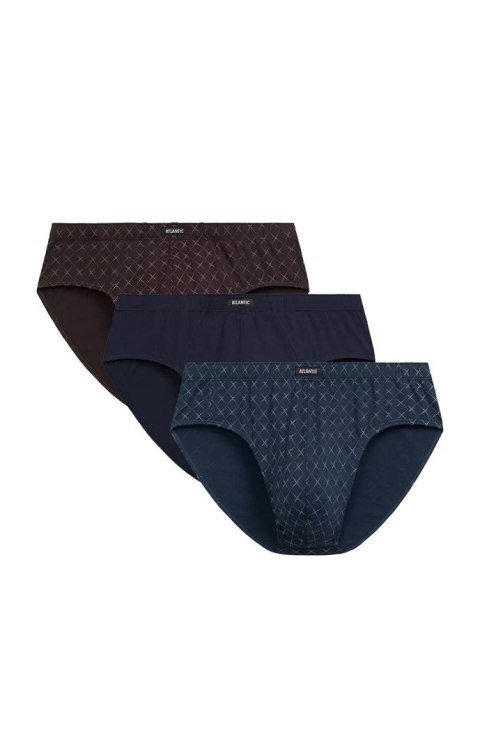 SLIPY MĘSKIE 3MP-205 XL granatowy/granatowy/brązowy