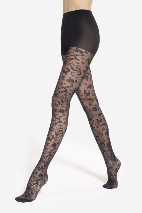 RAJSTOPY FLORAL WZ.05 30 DEN 2 nero