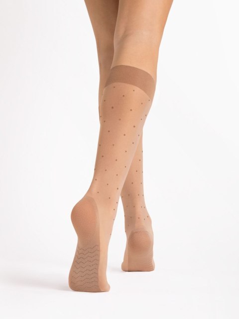 PODKOLANÓWKI DOTS MASSAGE 20 DEN uni light natural