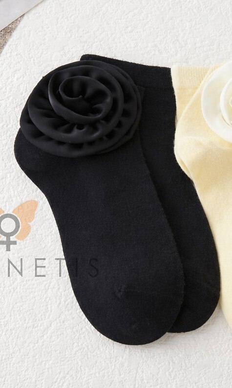 SKARPETKI QR-251122 RÓŻA uni black