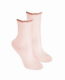 SKARPETY DAMSKIE BEZUCISKOWE Z FALBANKĄ uni pink