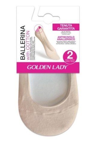 STOPKI BALLERINA BAWEŁNA 6P 2 PARY 35-38 naturale