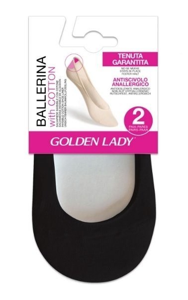 STOPKI BALLERINA BAWEŁNA 6P 2 PARY 39-42 nero