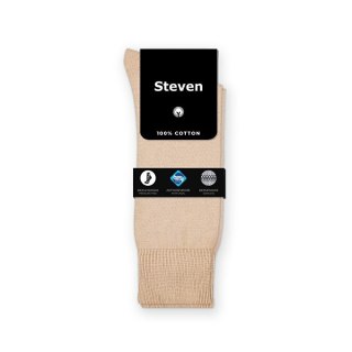 SKARPETY MĘSKIE 042 BAWEŁNA 100% 41-43 jasny beżowy 005