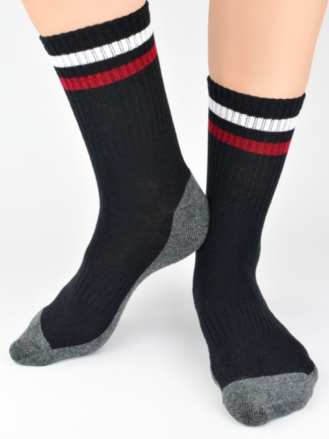 SKARPETY PÓŁFROTTE SF028 PASKI 39-42 czarny