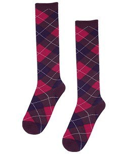 PODKOLANÓWKI WZOROWANE 6-11 LAT 27-29 violet.p96/wz.761