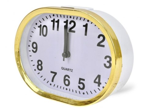 Budzik analogowy owalny 14cm buda5812