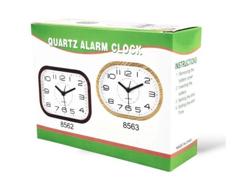 Budzik analogowy owalny 14cm buda5812