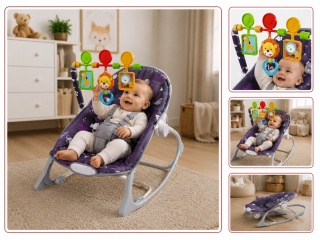 Leżaczek little forest purple EUROBABY EUROBABY