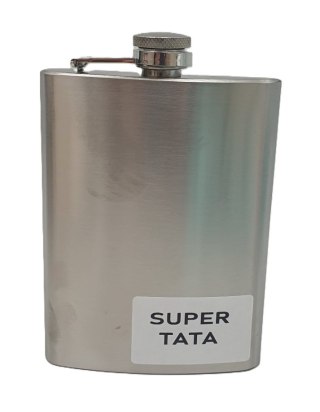 Piersiówka metalowa nierdzewna 240ml SUPER TATA XJ4265