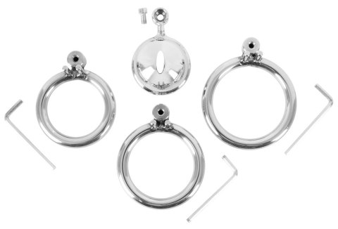 Fetish Collection Mini Cock Cage metalowy system zabezpieczający 4,3 cm