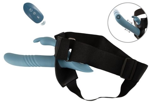You2Toys Your Strap-On Rabbit Vibrator - zestaw z pilotem, silikon, czarny