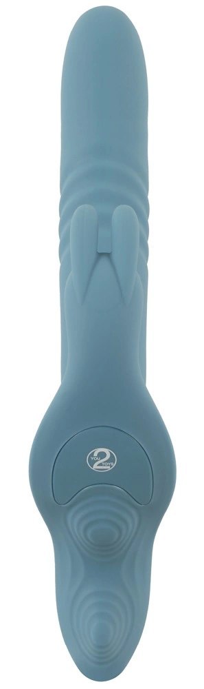 You2Toys Your Strap-On Rabbit Vibrator - zestaw z pilotem, silikon, czarny