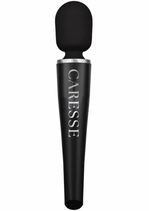 CARESSE Pro Wand Massager 30,6 cm 5 trybow IPX7 silikon czarny